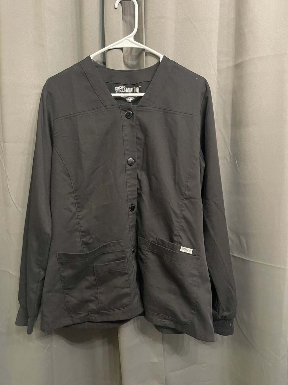 Grey's Anatomy by Barco Women's Warm-Up Scrub Jacket Black Size M